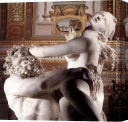 Lorenzo Canvas Paintings - The Rape of Proserpine [detail 4] by Gian Lorenzo Bernini